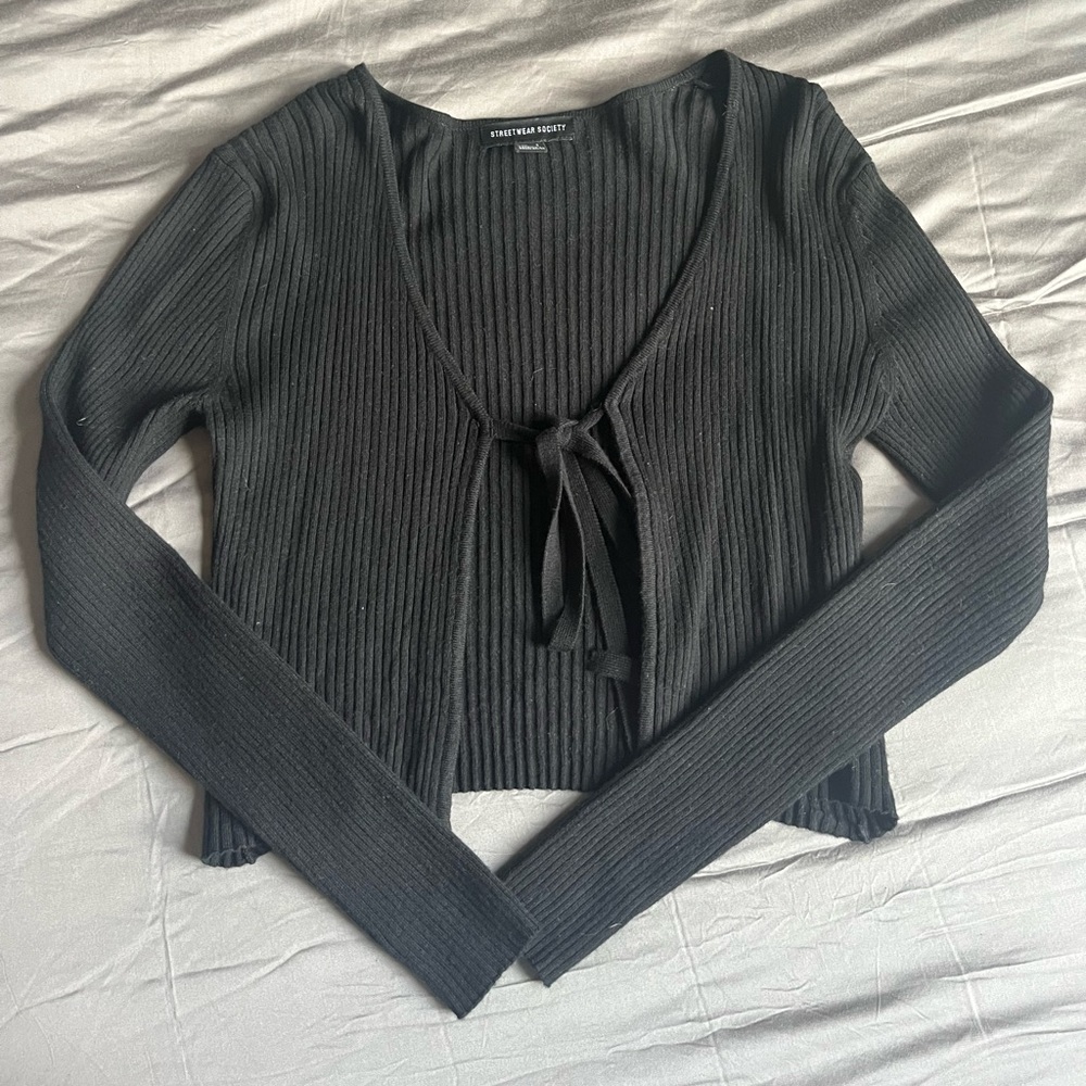 Black Tie Up Long Sleeve